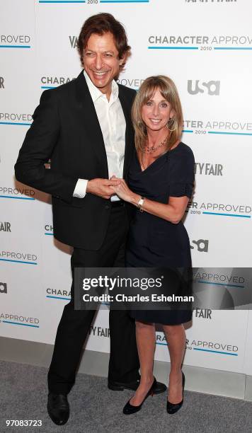 Actor Jeff Goldblum and NBC Universal Cable President, Bonnie Hammer attend the 2nd Annual Character Approved Awards cocktail reception at The IAC...