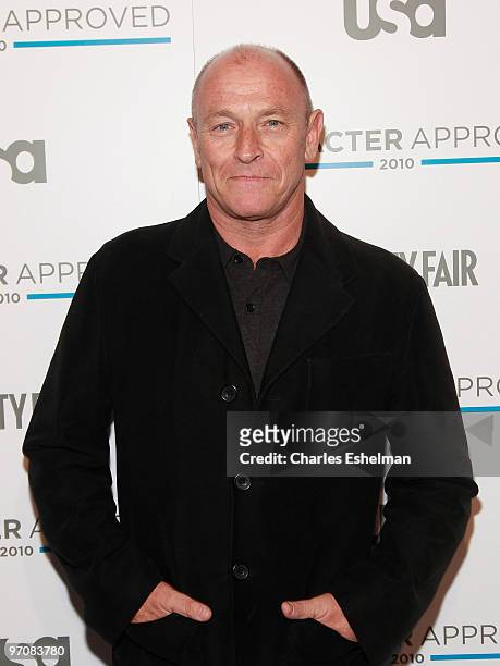Network's "Psych" actor Corbin Bernsen attends the 2nd Annual Character Approved Awards cocktail reception at The IAC Building on February 25, 2010...