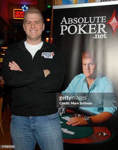Poker pro Matt Vengrin attends Poker Academy presented by Absolute Poker and Hooters at Hooters on February 25, 2010 in Hollywood, California.