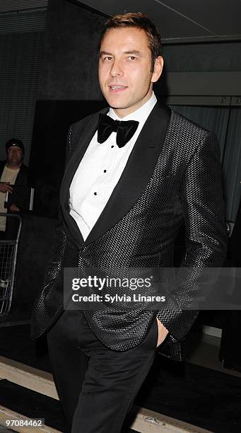 David Walliams attends the AIice in Wonderland Royal World Premiere after party at Sanderson Hotel on February 25, 2010 in London, England.