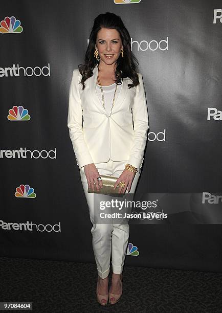 Actress Lauren Graham attends the premiere screening of NBC Universal's "Parenthood" at the Directors Guild Theatre on February 22, 2010 in West...