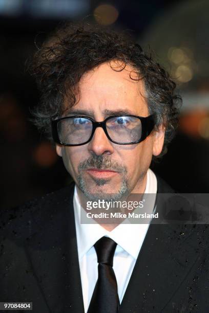 Tim Burton attends the Royal World Premiere of Tim Burton's 'Alice In Wonderland' at Odeon Leicester Square on February 25, 2010 in London, England.