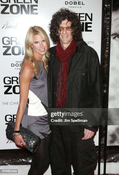 Beth Ostrosky Stern and Howard Stern attends the "Green Zone" New York premiere at AMC Loews Lincoln Square 13 on February 25, 2010 in New York City.