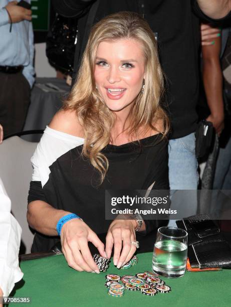 Personality Joanna Krupa participates in the 'Get Lucky for Lupus' celebrity charity poker tournament at Andaz West Hollywood on February 25, 2010 in...