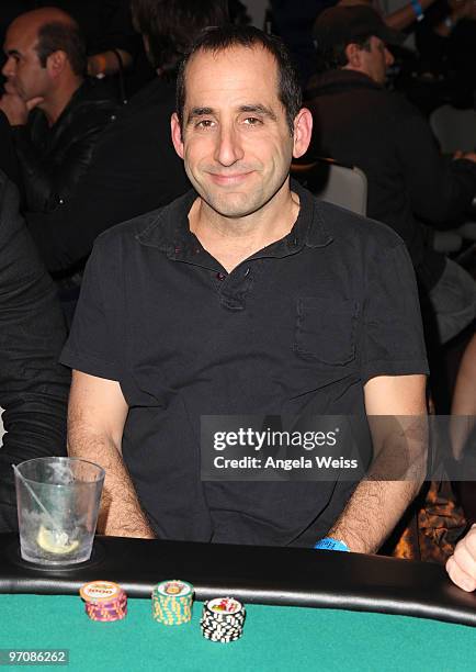 Actor Peter Jacobson participates in the 'Get Lucky for Lupus' celebrity charity poker tournament at Andaz West Hollywood on February 25, 2010 in...