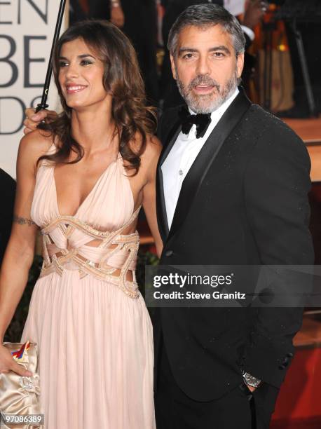 Model Elisabetta Canalis and actor George Clooney attends the 67th Annual Golden Globes Awards at The Beverly Hilton Hotel on January 17, 2010 in...