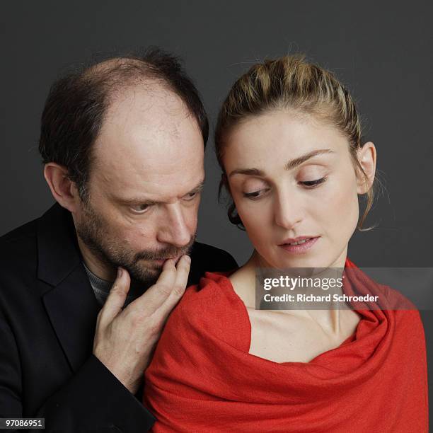 Actor Julie Gayet, Denis Podalydes pose at a portrait session in Paris on January 20, 2010. .