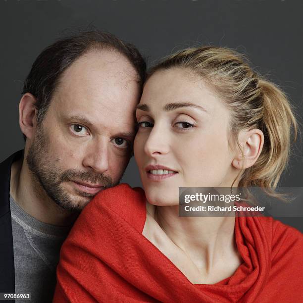 Actor Julie Gayet, Denis Podalydes pose at a portrait session in Paris on January 20, 2010. .