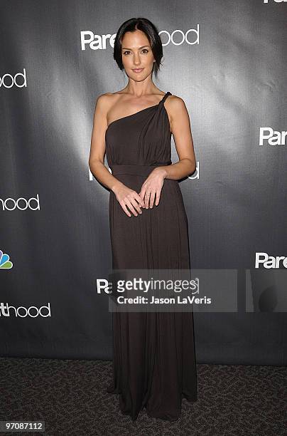 Actress Minka Kelly attends the premiere screening of NBC Universal's "Parenthood" at the Directors Guild Theatre on February 22, 2010 in West...