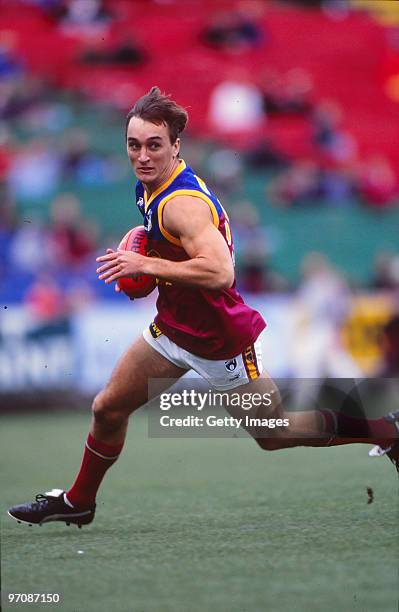 Daniel Bradshaw of the Lions in action during the round 7 AFL match between Brisbane and St Kilda in Melbourne, Australia.