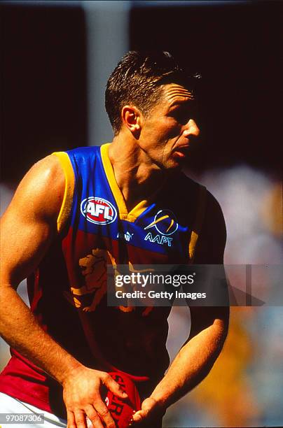 Alastair Lynch of the Lions in action during the round three AFL match between Hawthorn and Brisbane in Melbourne, Australia.