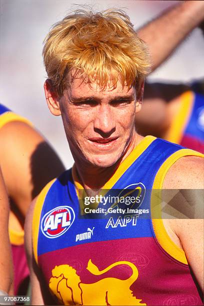 Jason Akermanis of the Lions looks on during the round four AFL match between Port Adelaide and the Brisbane Lions in Melbourne, Australia.