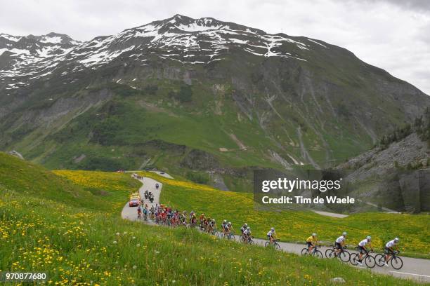 Michal Kwiatkowski of Poland / Gianni Moscon of Italy / Dylan Van Baarle of The Netherlands / Geraint Thomas of Great Britain Yellow Leader Jersey /...