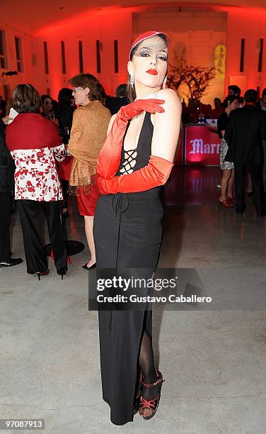 Guest attends Grand Marnier's Diner en Rouge at The Temple House during the 2010 South Beach Food & Wine Festival on February 25, 2010 in Miami...