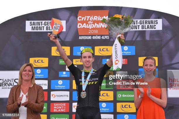 Podium / Adam Yates of Great Britain and Team Mitchelton-Scott / Celebration / Trophy / during the 70th Criterium du Dauphine 2018, Stage 7 a 136km...