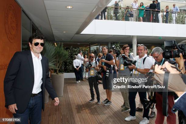 Singer Patrick Bruel attends the Men Final of the 2018 French Open - Day Fithteen at Roland Garros on June 10, 2018 in Paris, France.