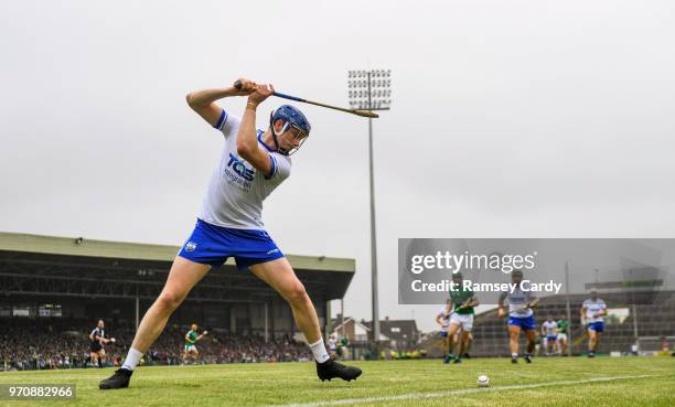 Limerick , Ireland - 10 June 2018; Austin Gleeson of Waterford takes a sideline cut during the Munster GAA Hurling Senior Championship Round 4 match...