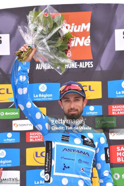 Podium / Dario Cataldo of Italy and Astana Pro Team Polka Dot Mountain Jersey / Celebration / during the 70th Criterium du Dauphine 2018, Stage 7 a...