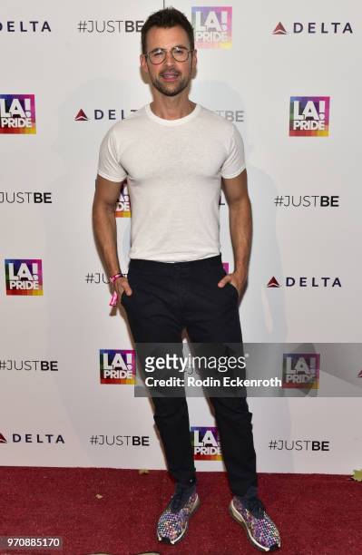 Brad Goreski arrives at LA Pride Music Festival and Parade 2018 on June 9, 2018 in West Hollywood, California.