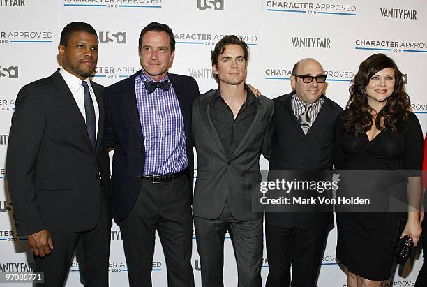 White Collars" cast actor Sharif Atkins, Tim DeKay, Matt Bomer, Willie Garson, and Tiffani Thessen attend the 2nd Annual Character Approved Awards...