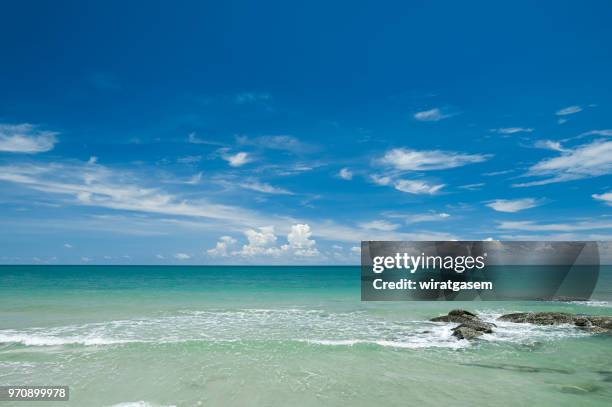 landscape of beautiful sea and beach, this seascape is located in rayong province, thailand. - wiratgasem stock pictures, royalty-free photos & images