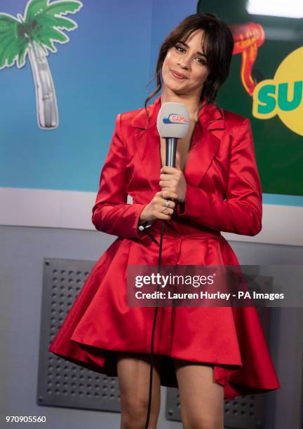 Camila Cabello in the on air studio during Capital's Summertime Ball with Vodafone at Wembley Stadium, London. PRESS ASSOCIATION Photo. This summer's...