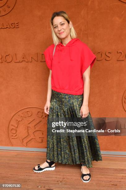 Actress Marion Cotillard attends the Men Final of the 2018 French Open - Day Fifteen at Roland Garros on June 10, 2018 in Paris, France.