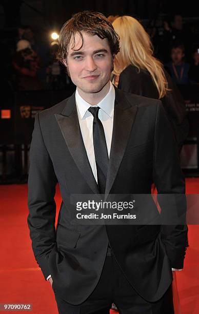Actor Robert Pattinson attends the Orange British Academy Film Awards 2010 at the Royal Opera House on February 21, 2010 in London, England.