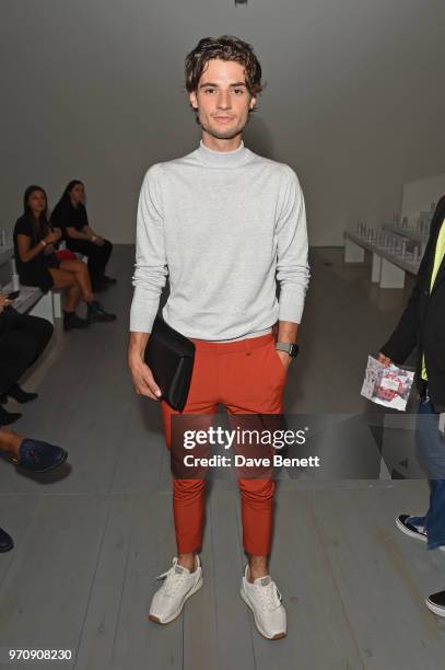 Jack Brett Anderson attends the Christopher Raeburn show during London Fashion Week Men's June 2018 at the BFC Show Space on June 10, 2018 in London,...