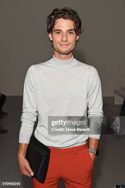 Jack Brett Anderson attends the Christopher Raeburn show during London Fashion Week Men's June 2018 at the BFC Show Space on June 10, 2018 in London,...