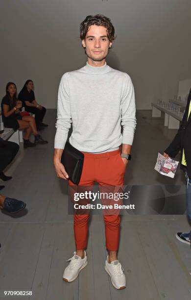 Jack Brett Anderson attends the Christopher Raeburn show during London Fashion Week Men's June 2018 at the BFC Show Space on June 10, 2018 in London,...