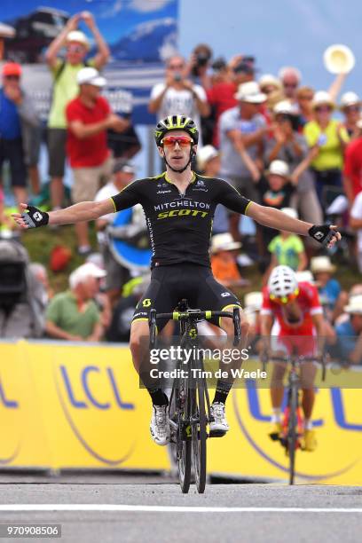 Arrival / Adam Yates of Great Britain and Team Mitchelton-Scott / Celebration / Daniel Navarro Garcia of Spain and Team Cofidis / during the 70th...