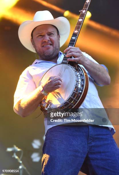 Critter Fuqua of Old Crow Medicine Show performs during the 2018 Bonnaroo Music & Arts Festival on June 9, 2018 in Manchester, Tennessee.