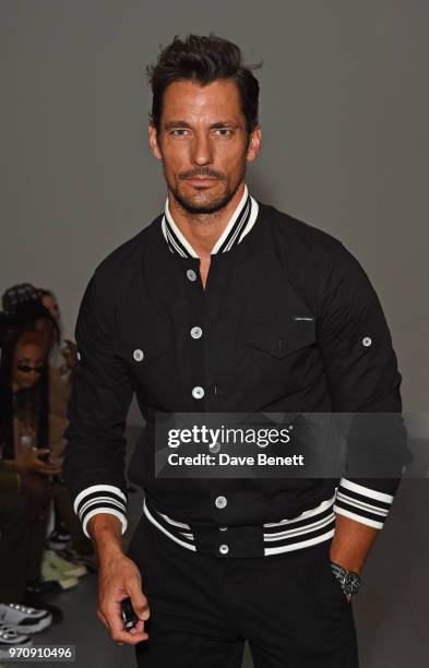 David Gandy attends the Christopher Raeburn show during London Fashion Week Men's June 2018 at the BFC Show Space on June 10, 2018 in London, England.