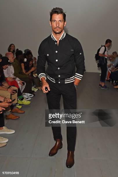 David Gandy attends the Christopher Raeburn show during London Fashion Week Men's June 2018 at the BFC Show Space on June 10, 2018 in London, England.