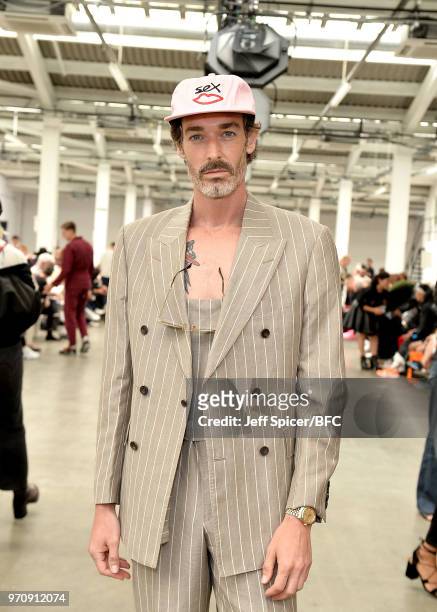 Richard Biedul attends the MAN show during London Fashion Week Men's June 2018 on June 10, 2018 at the Old Truman Brewery in London, England.