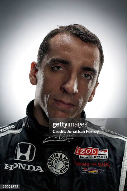 Justin Wilson, driver of the Dreyer & Reinbold Racing Honda Dallara poses for a portrait during the IRL Indy Car Series Media Day at Barber...