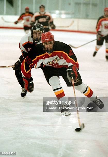 Laurel Ice House--PHOTOGRAPHER-MARVIN JOSEPH/TWP--CAPTION-Terps Hockey team versus Virginia Tech. PICTURED, Jory Rand a senior at Howaqrd High...