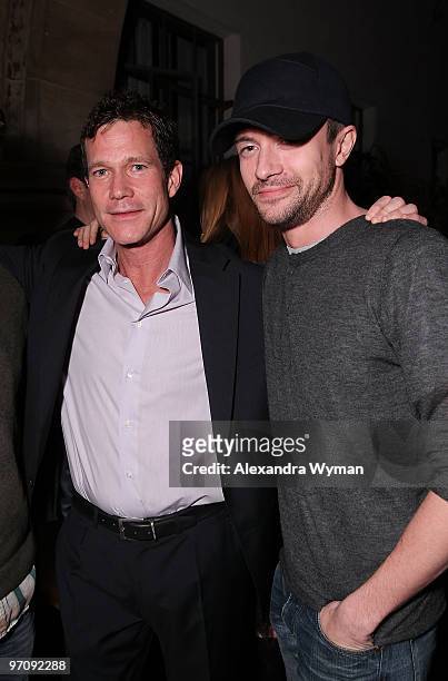 Dylan Walsh and Topher Grace at Entertainment Weekly's Party to Celebrate the Best Director Oscar Nominees held at Chateau Marmont on February 25,...