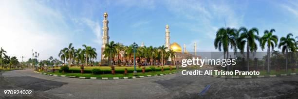panorama, golden dome mosque, ramadan - depok west java stock pictures, royalty-free photos & images