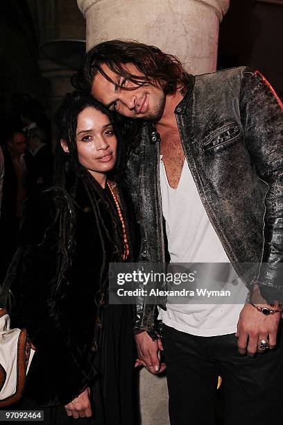 Lisa Bonet and Jason Momoa at Entertainment Weekly's Party to Celebrate the Best Director Oscar Nominees held at Chateau Marmont on February 25, 2010...