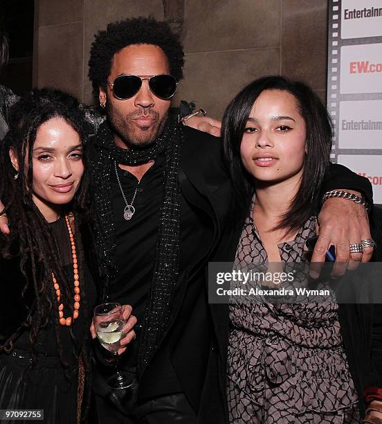 Lisa Bonet, Lenny Kravitz and Zoe Kravitz at Entertainment Weekly's Party to Celebrate the Best Director Oscar Nominees held at Chateau Marmont on...