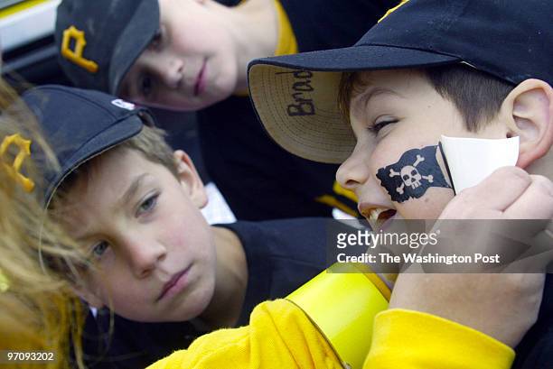 Photographer: Tracy A. Woodward/TWP. NEGATIVE NUMBER: 167321 Sterling, VA Lower Loudoun Little League's Opening Day parade. Members of the Pirates...