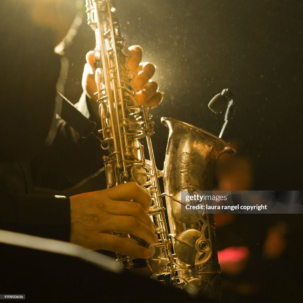 Saxophonist detail