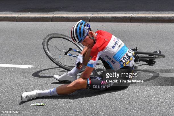 Bob Jungels of Luxembourg and Team Quick-Step Floors / Crash / Injury / during the 70th Criterium du Dauphine 2018, Stage 7 a 136km stage from...
