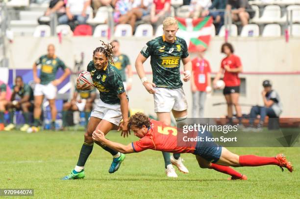 Justin Geduld of South Africa during the match between South Africa and Spain at the HSBC Paris Sevens, stage of the Rugby Sevens World Series at...