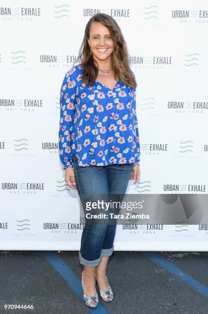 Miracle Laurie May attends Urban Exhale Yoga event to "Give Back" Charity for St. Jude Children's Research Hospital on June 9, 2018 in Los Angeles,...