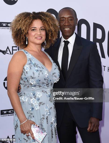 Actor Don Cheadle and wife Bridgid Coulter arrive at the American Film Institute's 46th Life Achievement Award Gala Tribute to George Clooney on June...