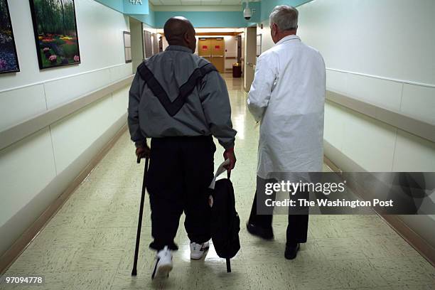 Washington, DC 12/12/05 Urologist Max Koppel drives down from Philadelphia to work a two day shift at Walter Reed Army Medical Center. The...