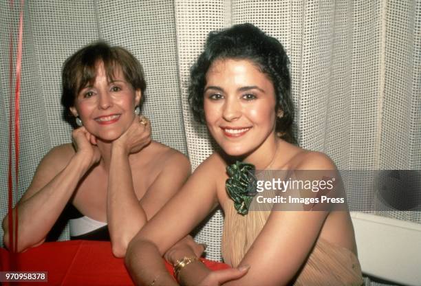 Maria Conchita Alonso and mother circa 1984 in New York.